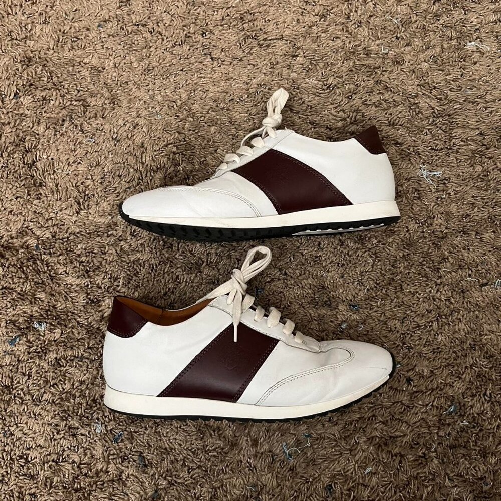Bruno Magli Elliott Leather Shoes Sneakers white 8.5 US